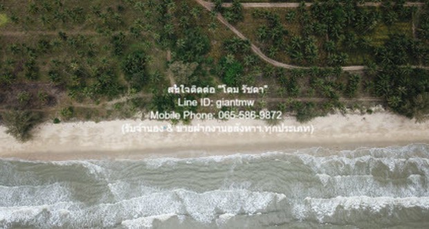 พื้นที่ดิน ให้เช่าระยะยาวที่ดินแปลงใหญ่ 100 ไร่ ติดทะเลบางสะพาน (ตรงข้ามเกาะทะลุ) ราคา 1,500,000 บาท/เดือน  1500000 THB   ราคาดีเยี่ยม! ที่ดินทรงสี่เหลี่ยมแปลงใหญ่ ติดทะเล หาดทรายขาว อยู่ใกล้แห่งอำนวยความสะดวกในทุกมิติ และเหมาะสำหรับนำไปพัฒนาโครงการไ